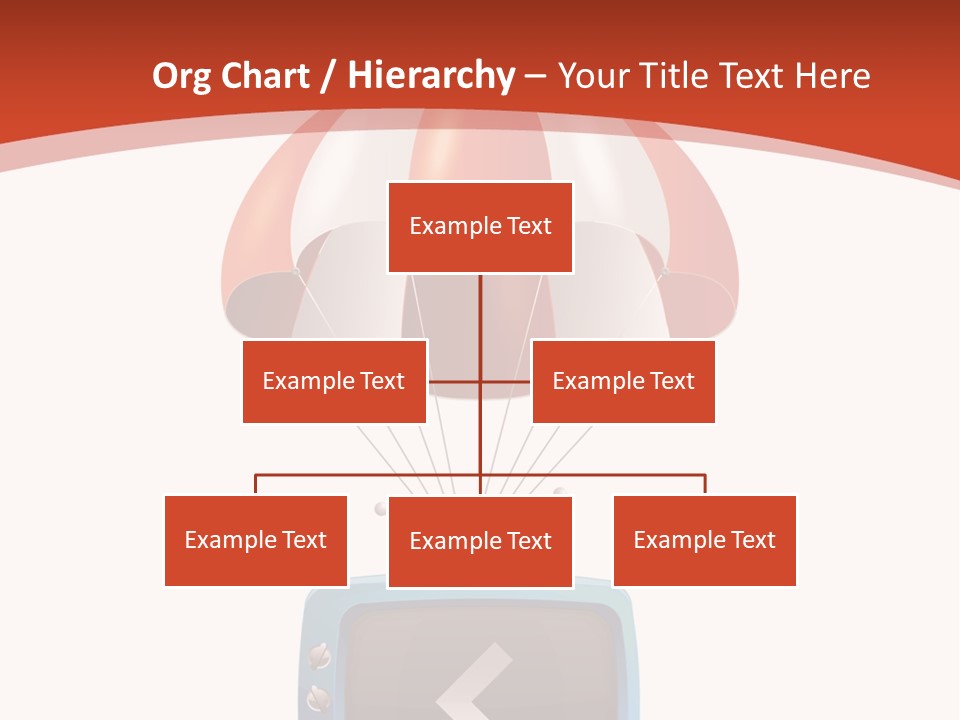 A Television With A Parachute On Top Of It PowerPoint Template