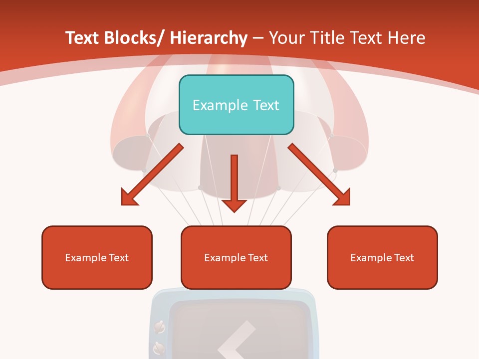 A Television With A Parachute On Top Of It PowerPoint Template