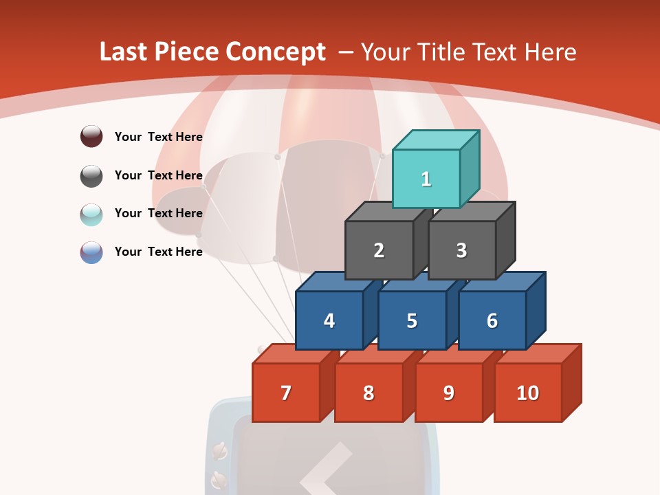 A Television With A Parachute On Top Of It PowerPoint Template