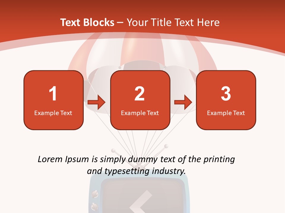 A Television With A Parachute On Top Of It PowerPoint Template