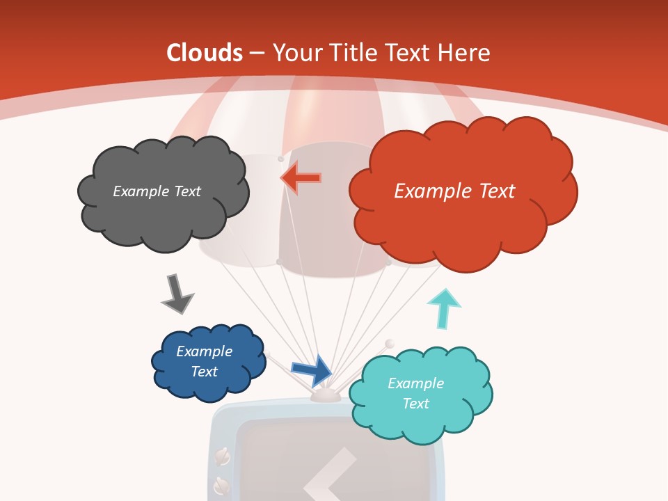 A Television With A Parachute On Top Of It PowerPoint Template