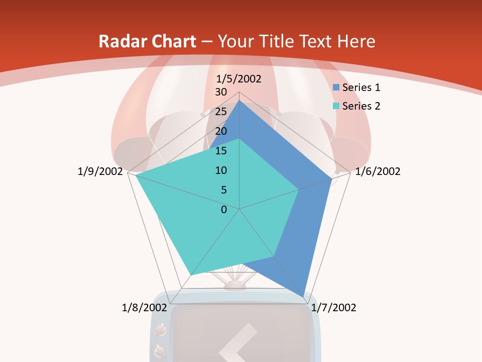 A Television With A Parachute On Top Of It PowerPoint Template