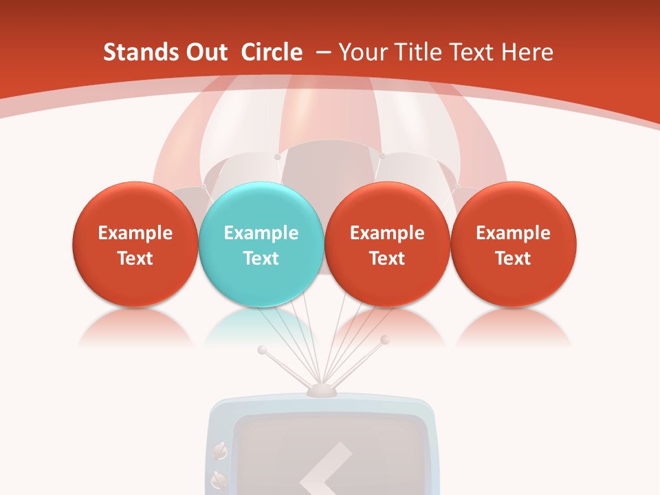 A Television With A Parachute On Top Of It PowerPoint Template