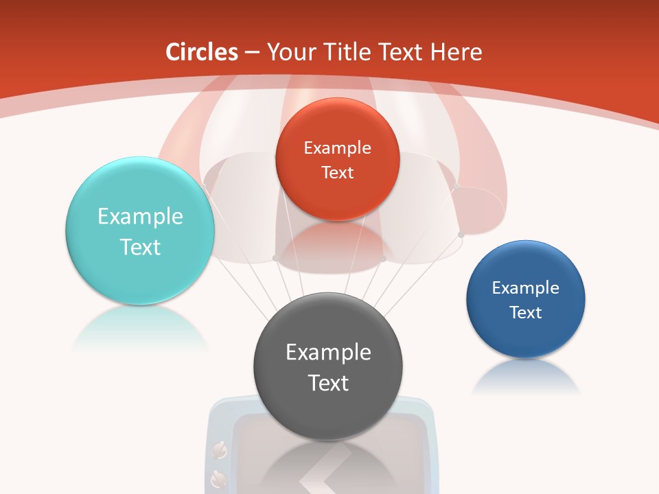 A Television With A Parachute On Top Of It PowerPoint Template