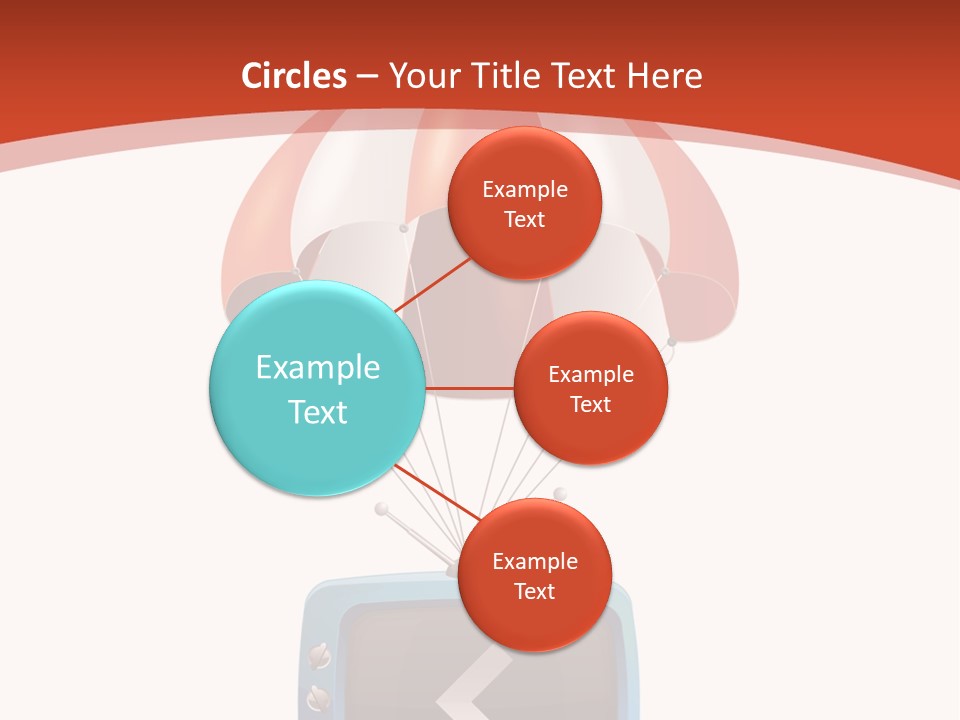 A Television With A Parachute On Top Of It PowerPoint Template
