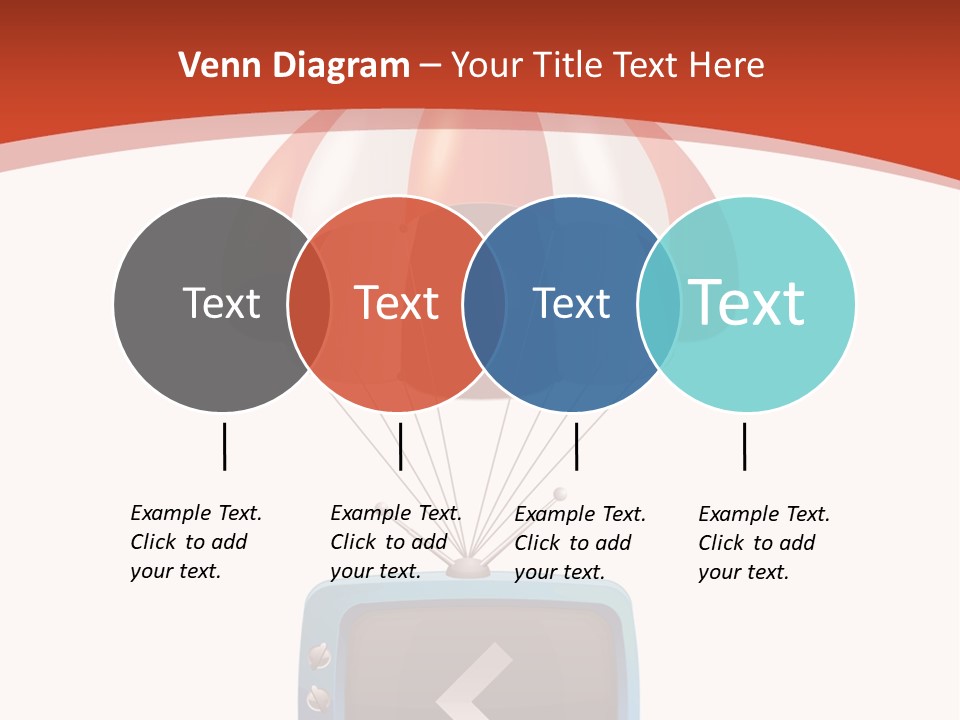 A Television With A Parachute On Top Of It PowerPoint Template