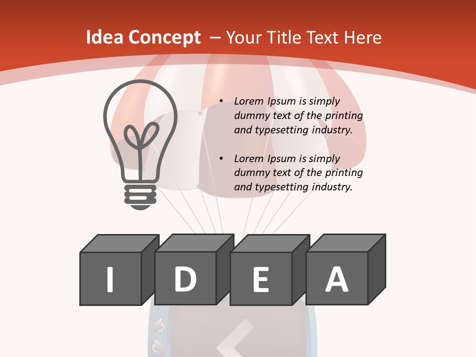 A Television With A Parachute On Top Of It PowerPoint Template