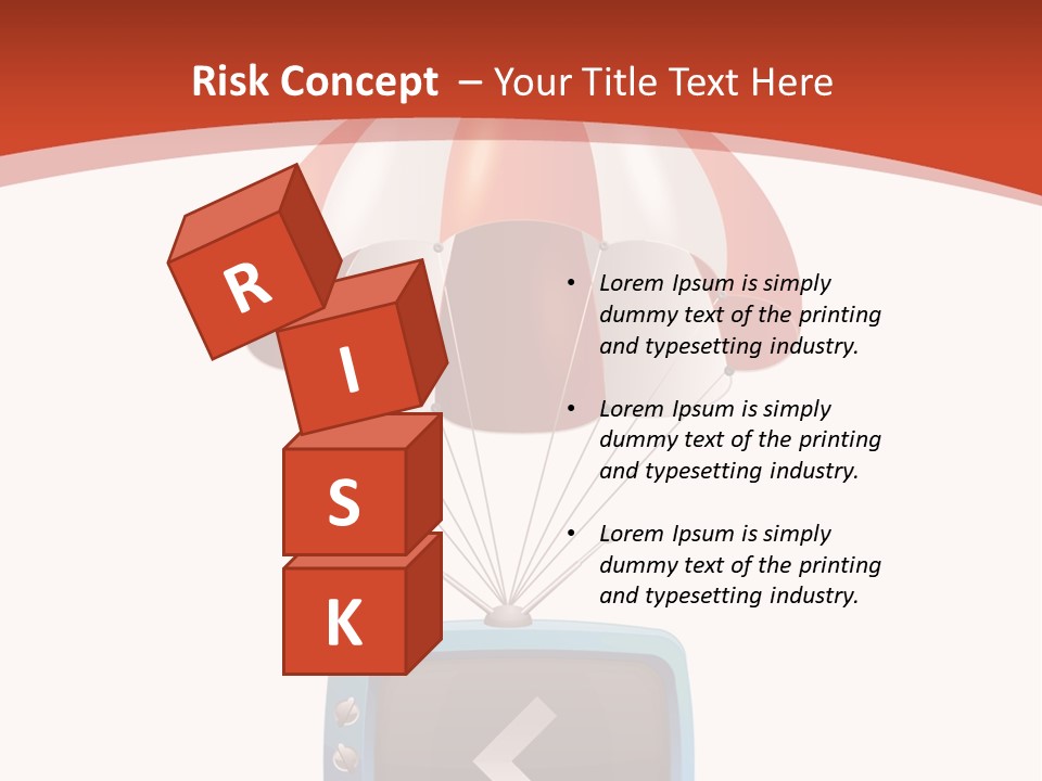 A Television With A Parachute On Top Of It PowerPoint Template