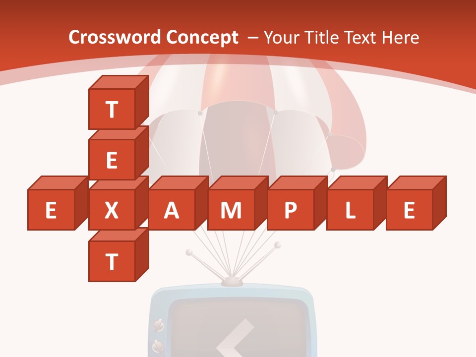 A Television With A Parachute On Top Of It PowerPoint Template