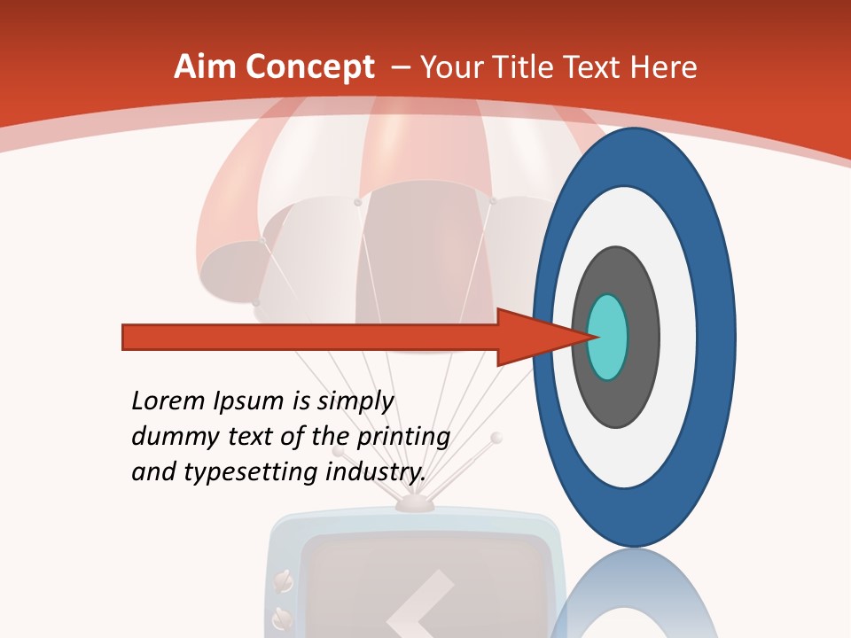 A Television With A Parachute On Top Of It PowerPoint Template