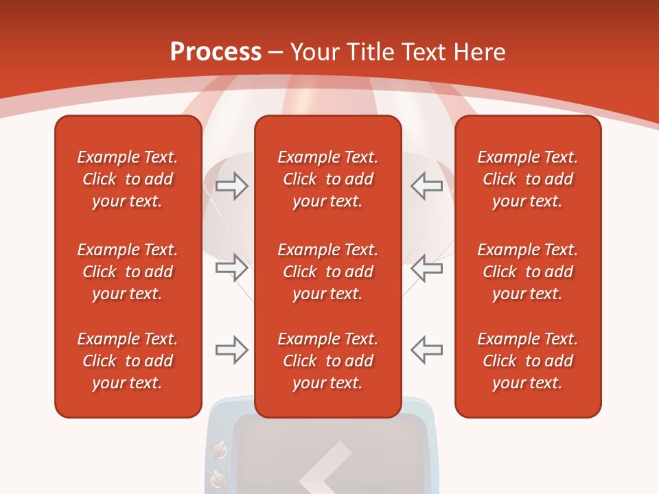 A Television With A Parachute On Top Of It PowerPoint Template