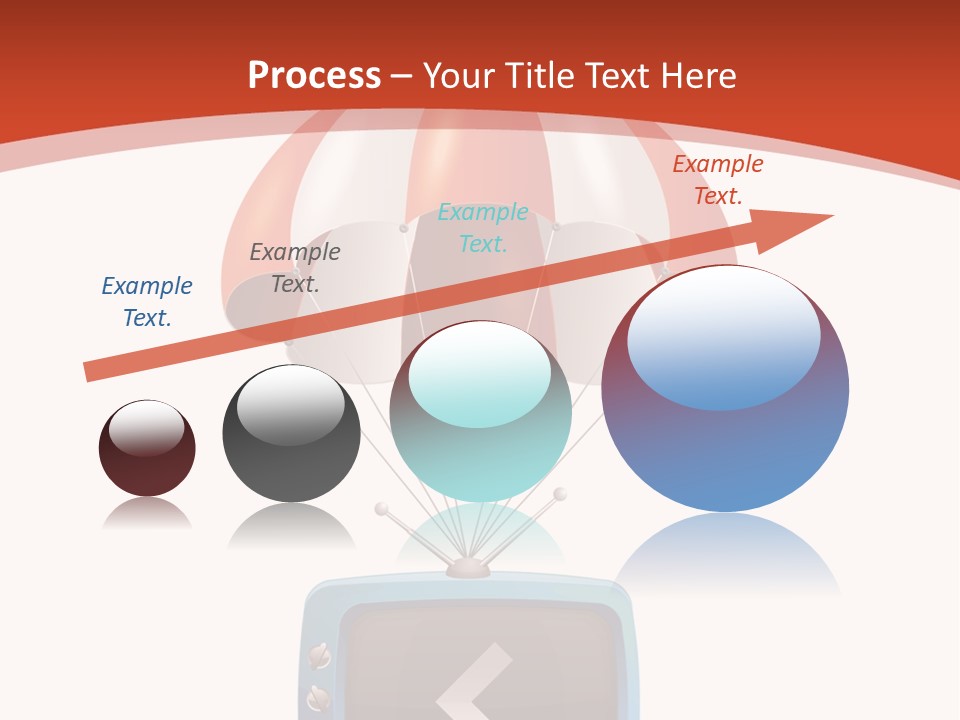 A Television With A Parachute On Top Of It PowerPoint Template