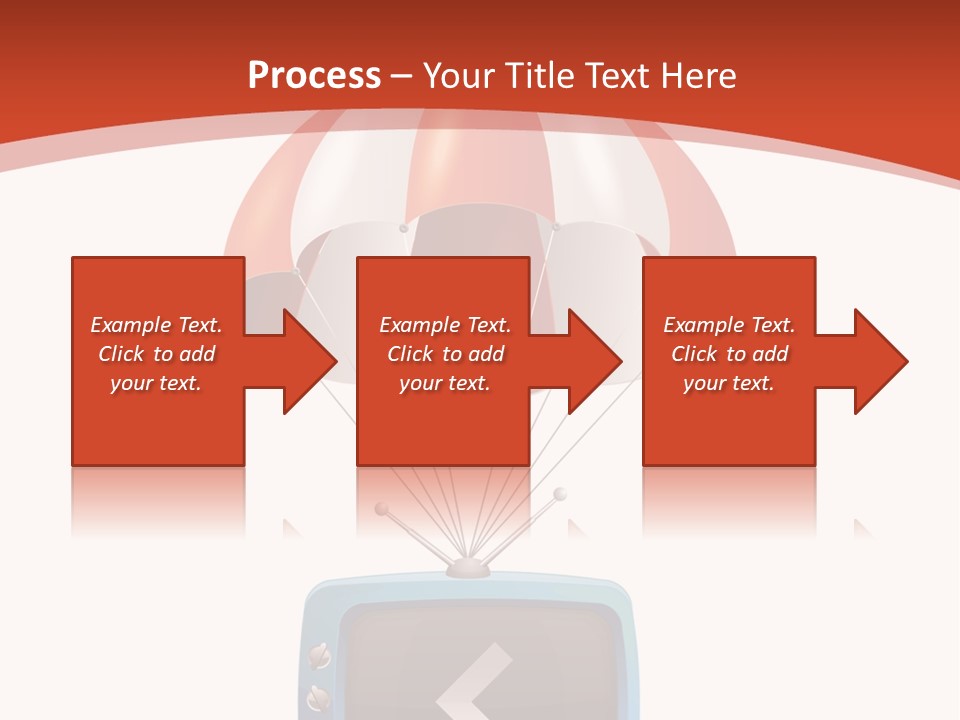 A Television With A Parachute On Top Of It PowerPoint Template