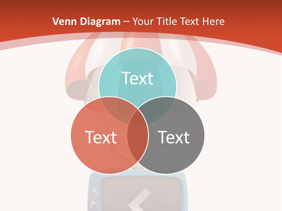 A Television With A Parachute On Top Of It PowerPoint Template