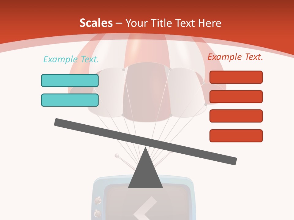 A Television With A Parachute On Top Of It PowerPoint Template