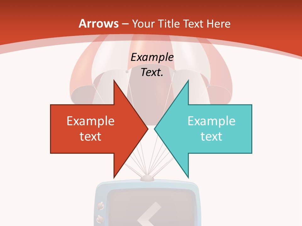 A Television With A Parachute On Top Of It PowerPoint Template
