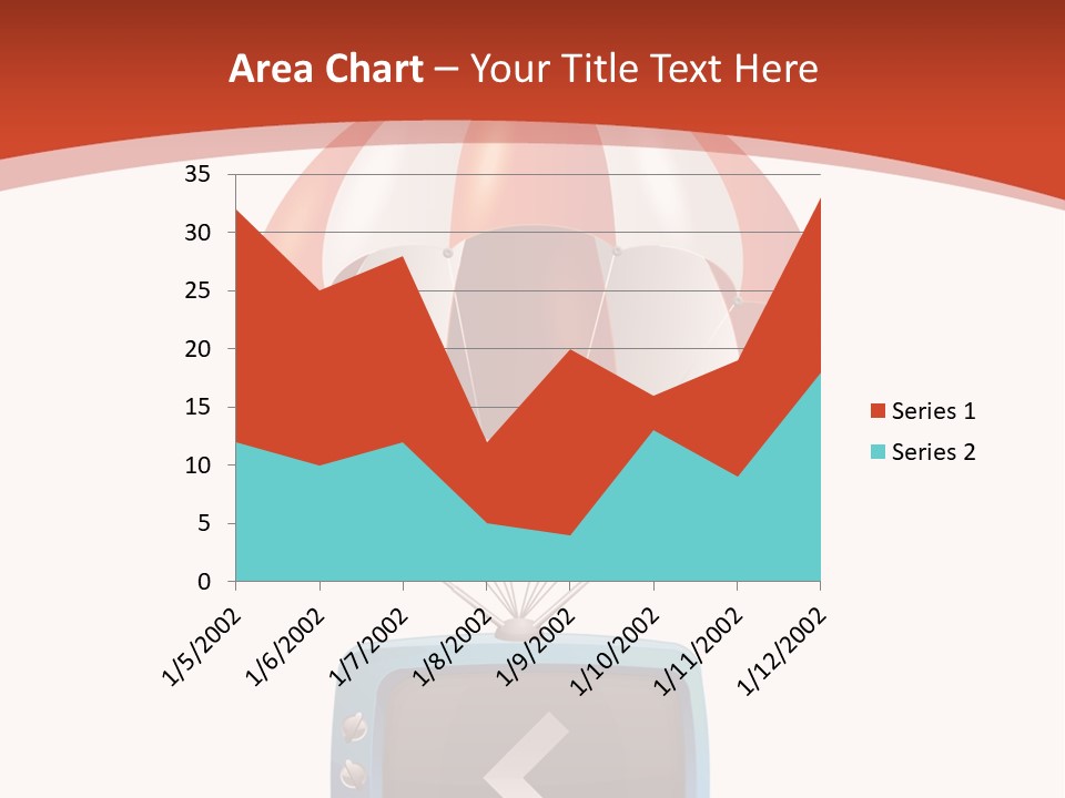 A Television With A Parachute On Top Of It PowerPoint Template