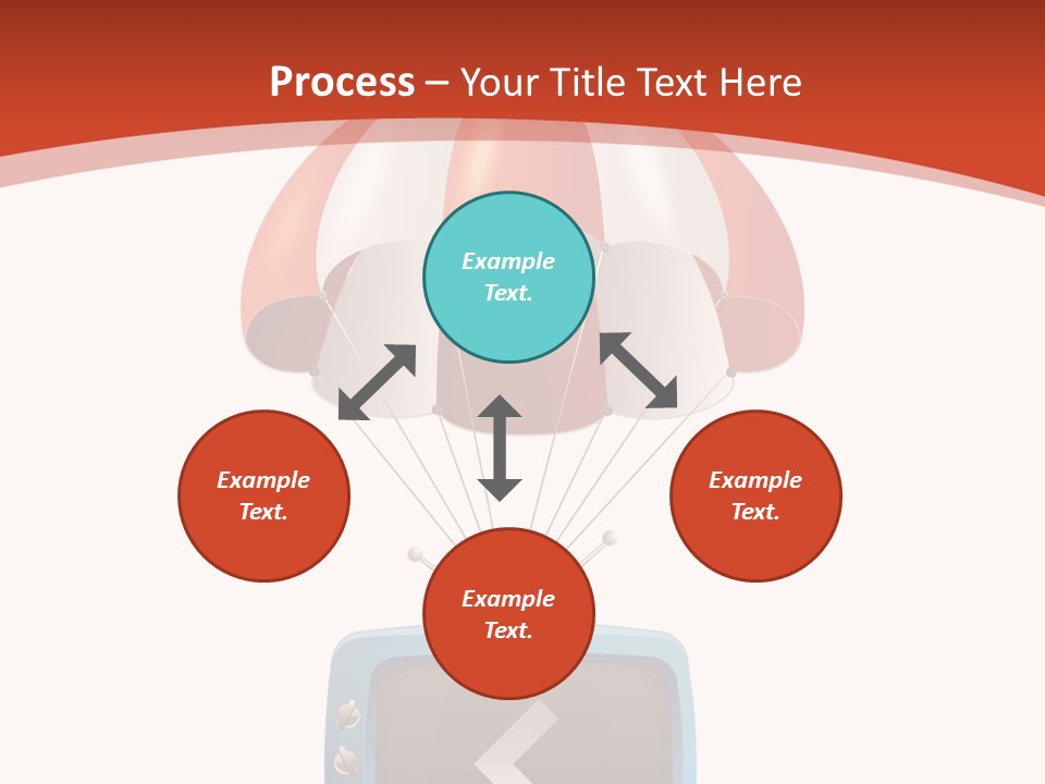 A Television With A Parachute On Top Of It PowerPoint Template