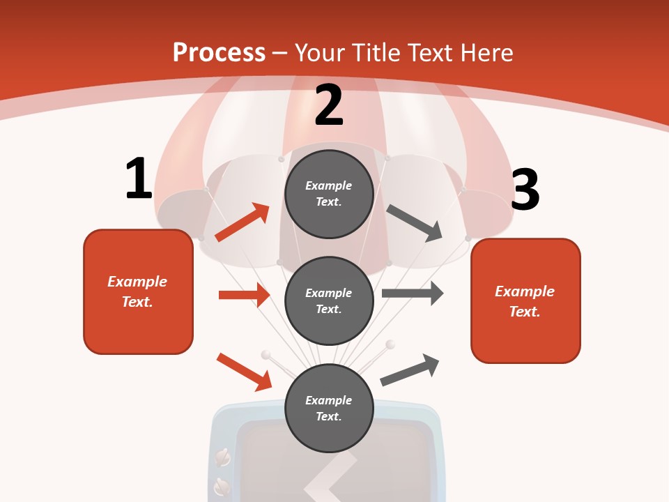A Television With A Parachute On Top Of It PowerPoint Template