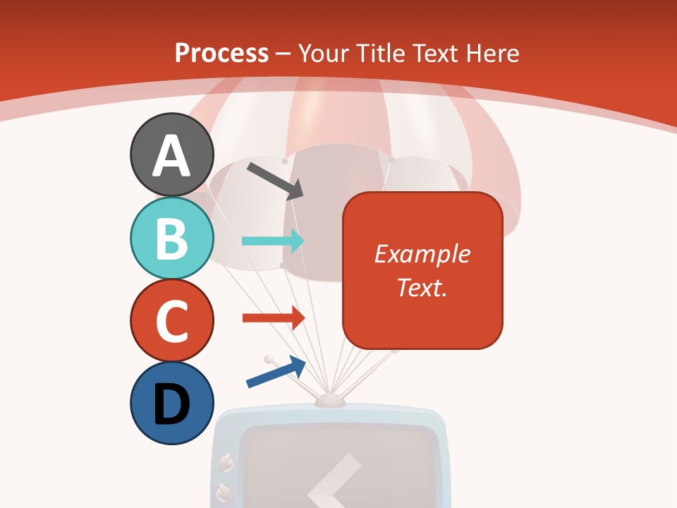 A Television With A Parachute On Top Of It PowerPoint Template