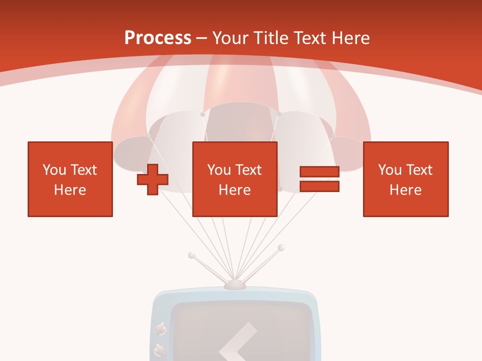 A Television With A Parachute On Top Of It PowerPoint Template