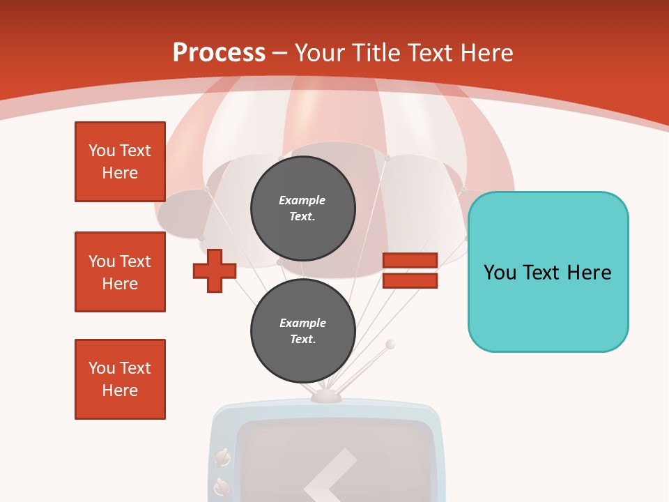 A Television With A Parachute On Top Of It PowerPoint Template