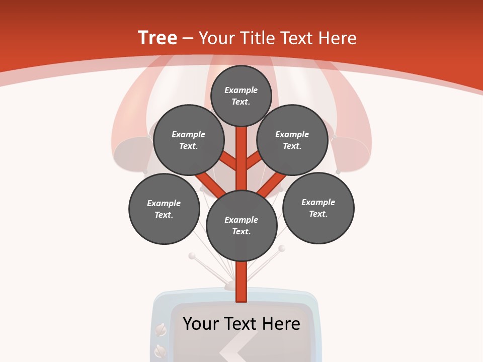 A Television With A Parachute On Top Of It PowerPoint Template