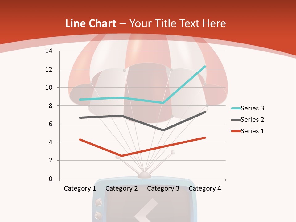 A Television With A Parachute On Top Of It PowerPoint Template
