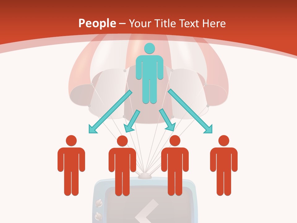 A Television With A Parachute On Top Of It PowerPoint Template