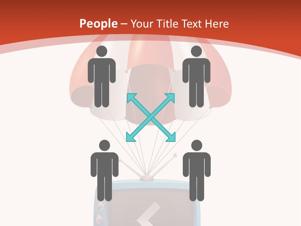 A Television With A Parachute On Top Of It PowerPoint Template