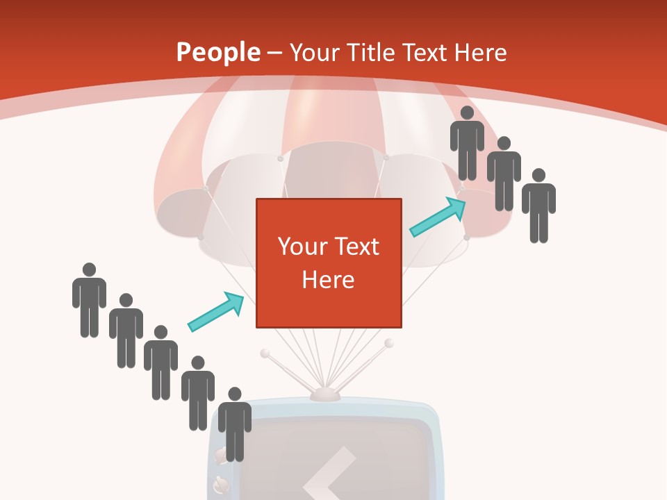 A Television With A Parachute On Top Of It PowerPoint Template