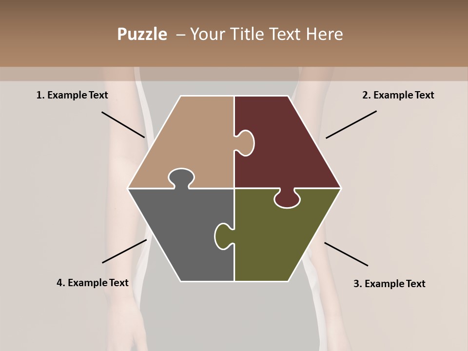 A Beautiful Woman In A Black And White Dress PowerPoint Template