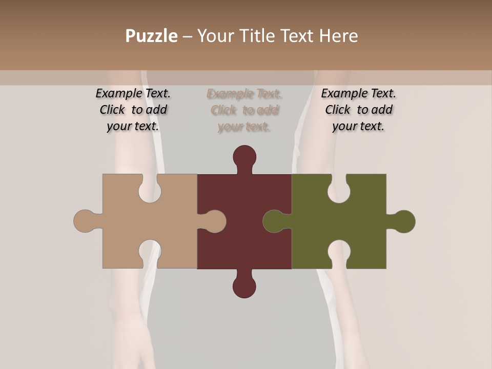 A Beautiful Woman In A Black And White Dress PowerPoint Template