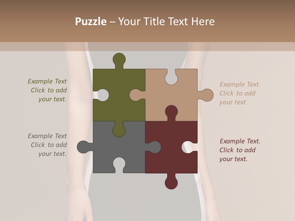 A Beautiful Woman In A Black And White Dress PowerPoint Template