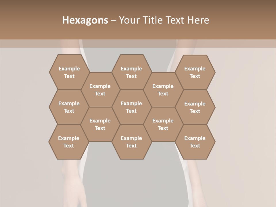 A Beautiful Woman In A Black And White Dress PowerPoint Template