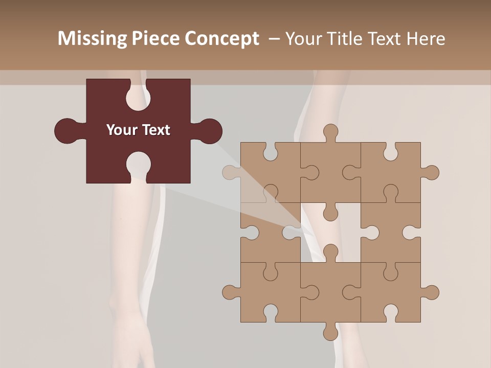 A Beautiful Woman In A Black And White Dress PowerPoint Template