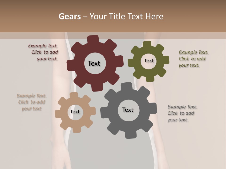 A Beautiful Woman In A Black And White Dress PowerPoint Template