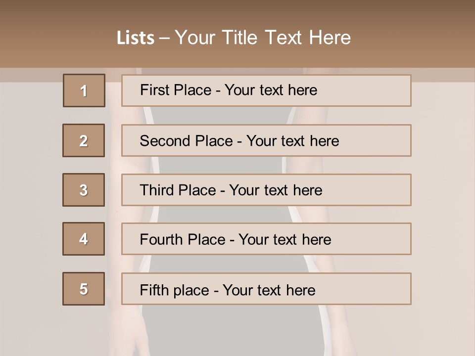 A Beautiful Woman In A Black And White Dress PowerPoint Template