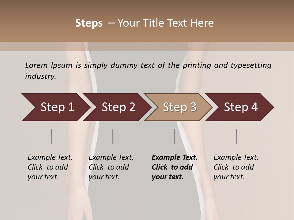 A Beautiful Woman In A Black And White Dress PowerPoint Template