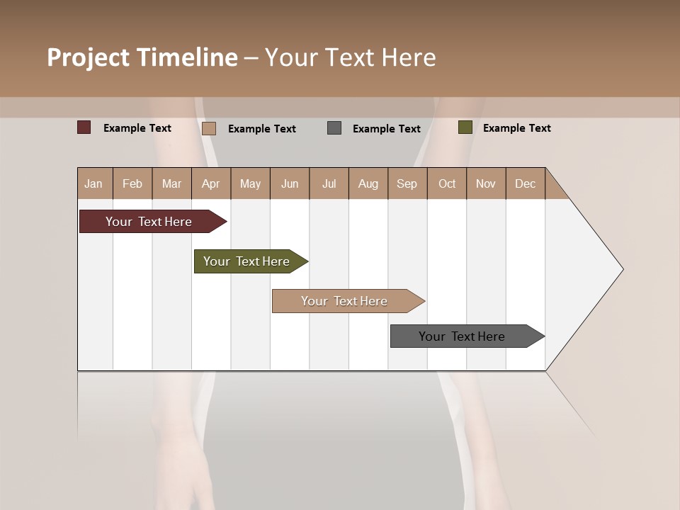 A Beautiful Woman In A Black And White Dress PowerPoint Template