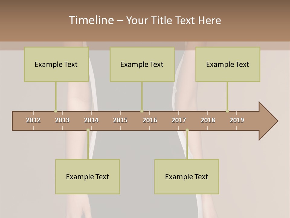 A Beautiful Woman In A Black And White Dress PowerPoint Template