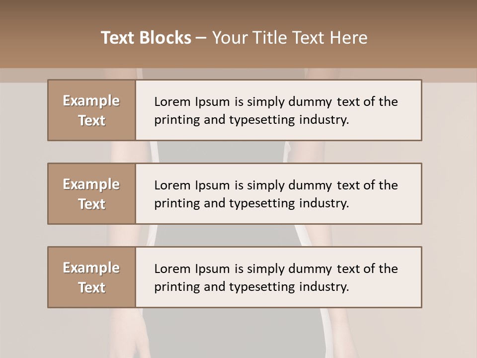 A Beautiful Woman In A Black And White Dress PowerPoint Template