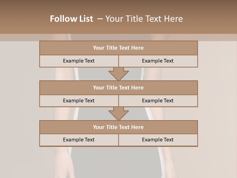 A Beautiful Woman In A Black And White Dress PowerPoint Template