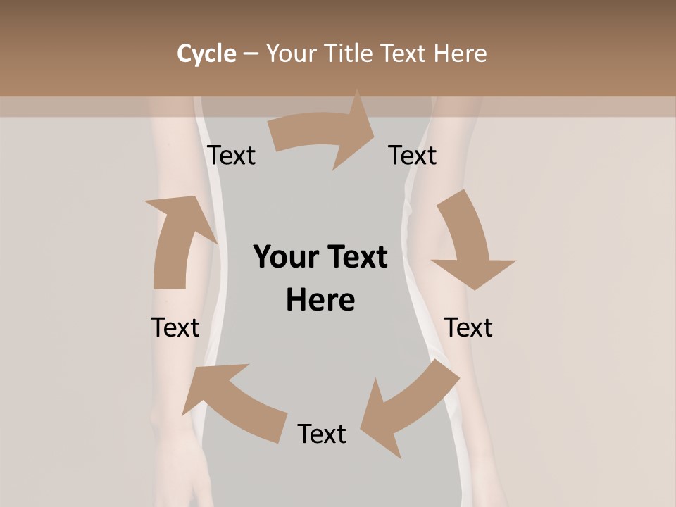 A Beautiful Woman In A Black And White Dress PowerPoint Template