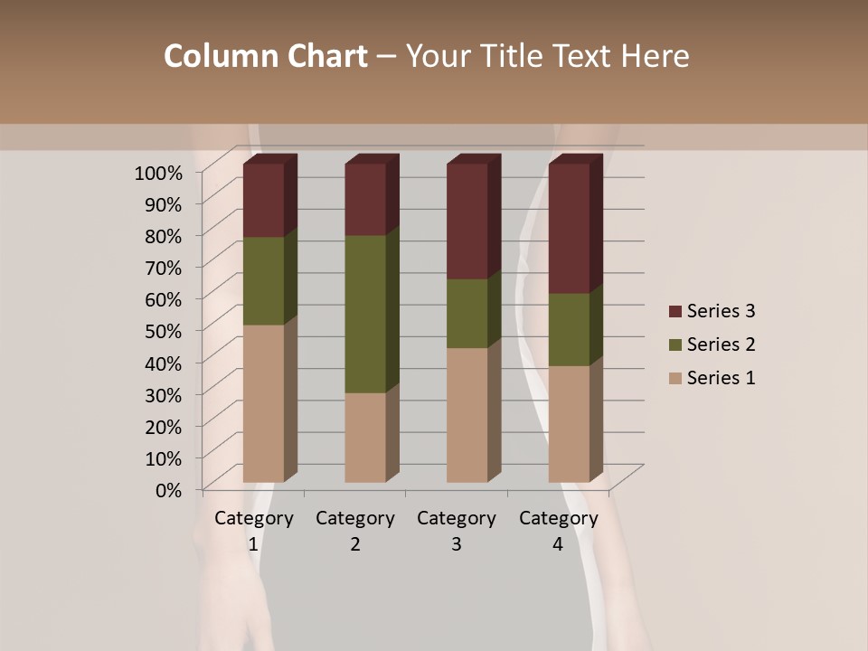 A Beautiful Woman In A Black And White Dress PowerPoint Template