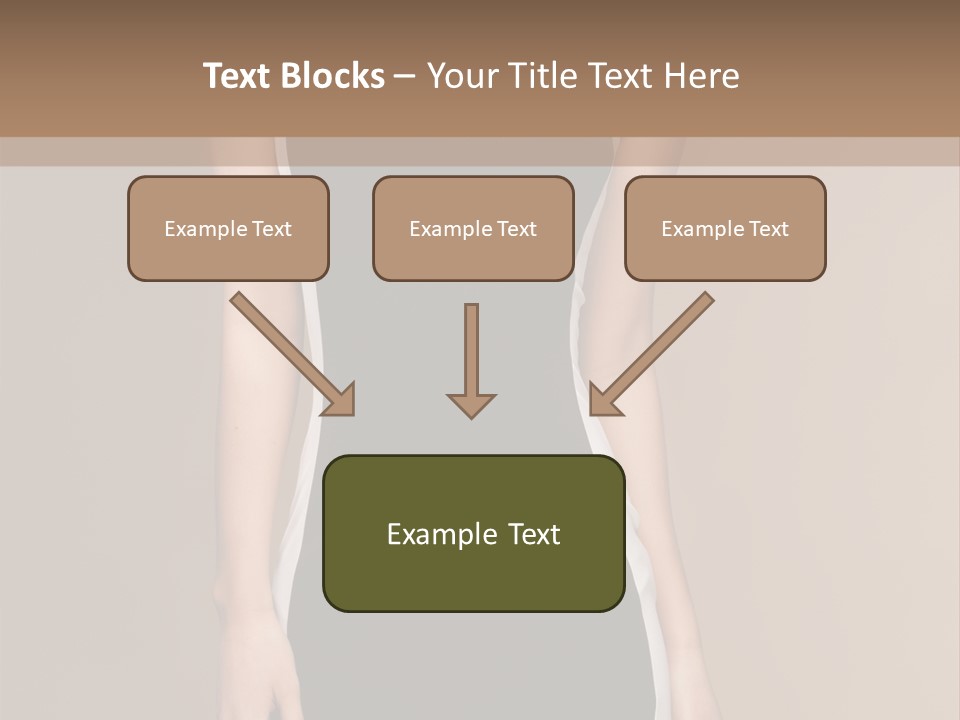 A Beautiful Woman In A Black And White Dress PowerPoint Template