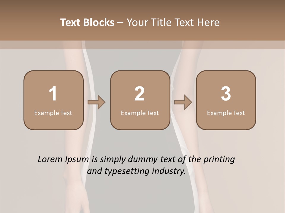 A Beautiful Woman In A Black And White Dress PowerPoint Template