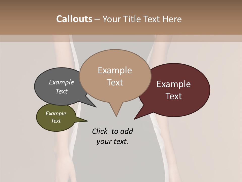 A Beautiful Woman In A Black And White Dress PowerPoint Template