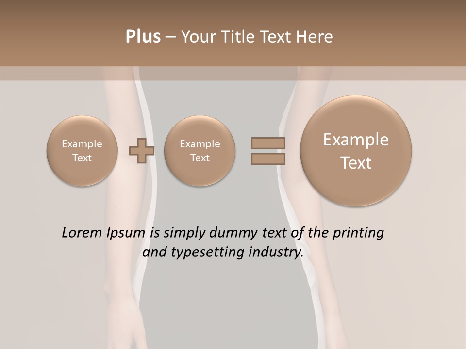 A Beautiful Woman In A Black And White Dress PowerPoint Template