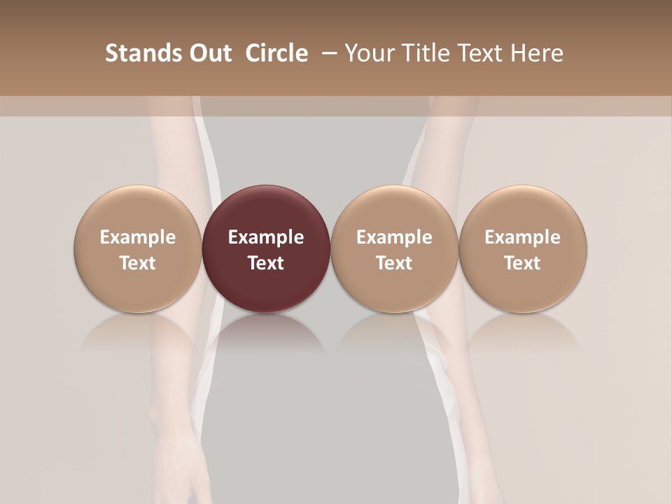 A Beautiful Woman In A Black And White Dress PowerPoint Template